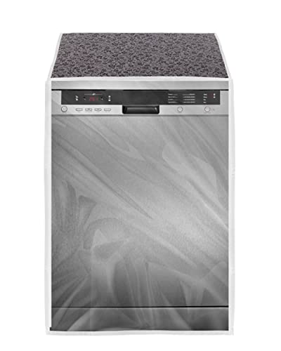 Image of Classic Dishwasher Cover Suitable for LG of 12, 13, 14 and 15 Place Setting (63cmsX63cmsX81cms, Black & Grey)