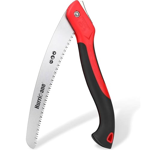 HURRICANE 10' Folding Hand Saw, SK5 Steel Blade with...
