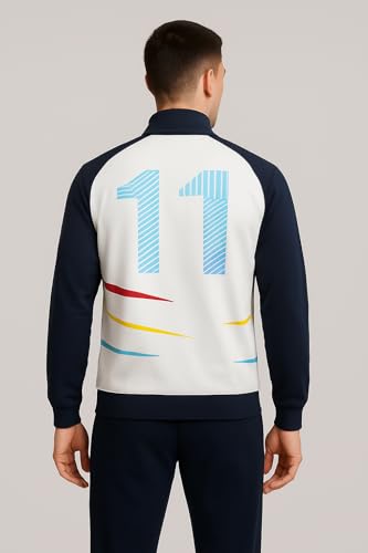 Image of Men's Tracksuit High Neck Full Sleeve Athletic Gym Running Sports Jacket & Track Pant Set