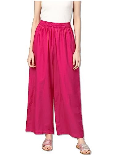 Image of Go Gazab - Stylish Women's Palazzo: Trendy Rayon Solid Color Ethnic Wear Palazzo