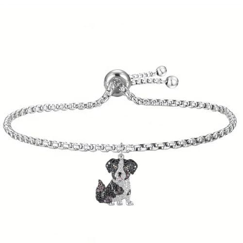 Bracelet Border Collie ajustable pour femme bijou chien mignon