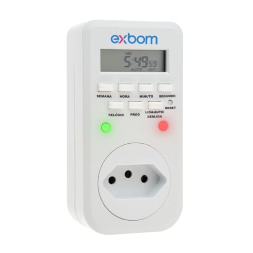 Timer Digital Lcd Programável Temporizador Tomada Bivolt 127v/220v 10A Utilizado Para Automação