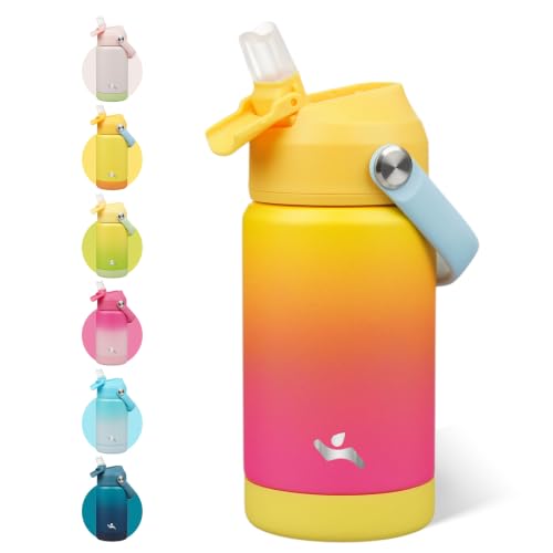 Image of Konokyo 12 oz Insulated Stainless Steel Sports Water Bottle with Straw Lid
