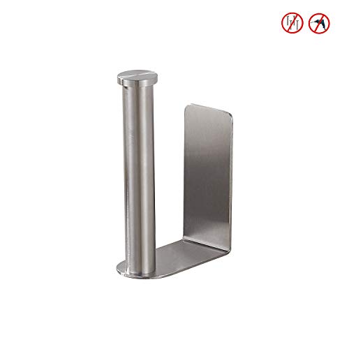 Preisvergleich Produktbild BGL selbstklebender Toilettenpapierhalter, gebürstetes Nickel, Toilettenpapierhalter für Bad und Küche, kein Bohren aus Edelstahl