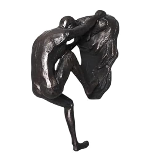 Mokassy - Escultura de pared para hombre escalador, figuras de escaladores para colgar en la pared, estatua moderna de resina negra, decoración de pared única