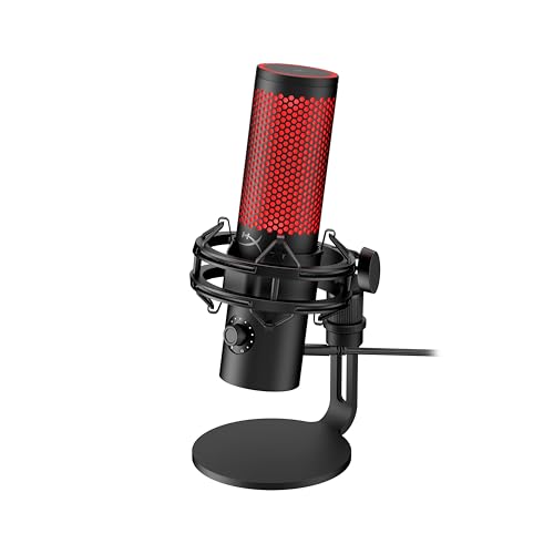 HyperX QuadCast 2, USB-Mikrofon für Gaming, Streaming und Podcasting, Tippen-zum-Stummschalten-Sensor, LED-Beleuchtung, 24-Bit/96-kHz-Aufnahmen, 4 Richtcharakteristiken, Dämpferhalterung, Schwarz HyperX QuadCast 2, USB-Mikrofon für Gaming, Streaming und Podcasting, Tippen-zum-Stummschalten-Sensor, LED-Beleuchtung, 24-Bit/96-kHz-Aufnahmen, 4 Richtcharakteristiken, Dämpferhalterung, Schwarz