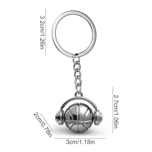 Porte-clés basket-ball durable mini breloque pour sac et casque - 2