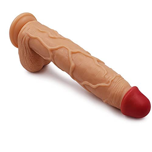 LDST Cønsolådor Realistico con Ventosa Fuerte, 30cm Doble Capa de Ŝiliçona Elástica Cønsolådor Ŝexừal, Đildø Realista Ānaleş Peņe Cock Dong Juĝueťes Ŝexừalẹs para Måsturbaçioņ Mujeres Cover