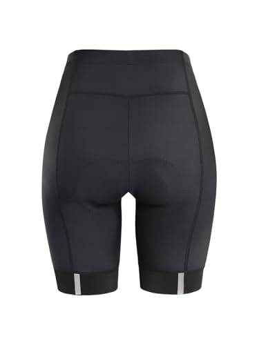 ARESFUEL Short feminino acolchoado 4D para ciclismo de estrada com enchimento, Preto, PP