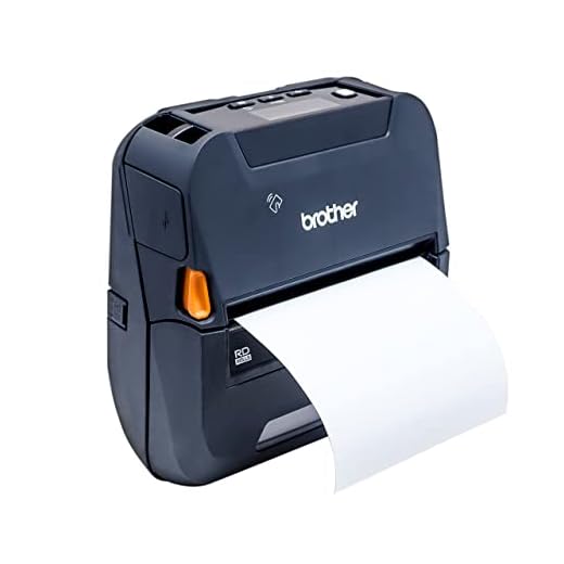 Brother RuggedJet RJ4250WBL Mobile Direct Thermal Printer - Monochrome - Portable - Label/Receipt Print - USB - Bluetooth - Near Field Communication (NFC) - Battery Included