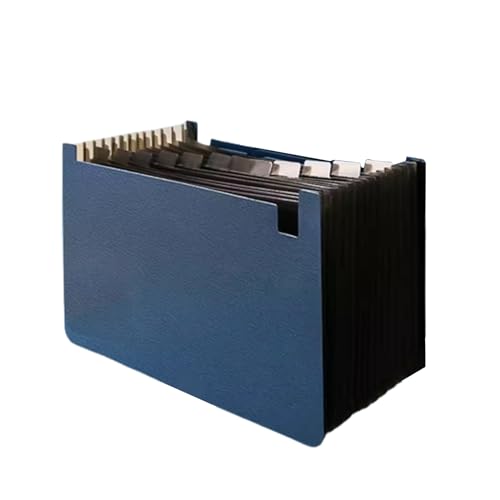 ファイルオーガナイザー、拡張ファイルフォルダー、 A4 13ポケット アコーディオン 書類オーガナイザー マルチカラー(Blue)