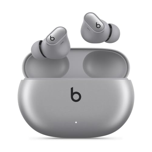 Beats Studio Buds + | True Wireless Noise Cancelling Earbuds, Built-in Microphone, Sweat Resistant, Spatial Audio - Cosmic Silver (Renewed)