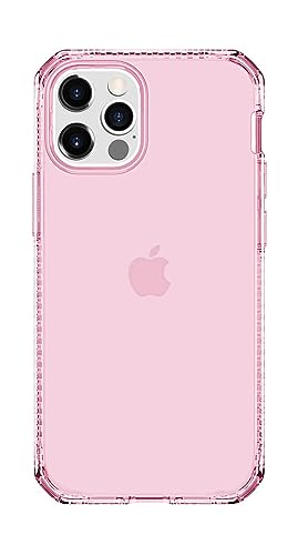 Coque antichoc iPhone 12 Pro Itskins Spectrum rose transparente