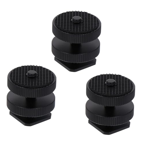 Vaguelly Adattatore Per Attacco Slitta A Caldo Per Fotocamera Da 3 Pezzi Per Vite Per Treppiede Flash