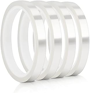 olyee Heat Tapes 4 Rolls, 10mm x 33m/108ft High Temperature Heat Resistant Tape Transfer Heat Press Tape for Electronics Printing DIY Crafts on T-Shirt Fabrics
