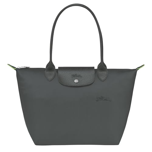 Longchamp 'Medium 'Le Pliage Green' Nylon Tote Shoulder Bag, Graphite