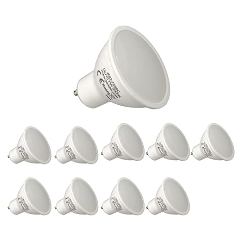 JANDEI, 7W GU10 LED Bulb, Warm White Light 3000K, Pack of 10-650 Lumens, Non-Dimmable (Equivalent to 27W Halogen) - Image 2