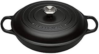 Le Creuset Signature Enamelled Cast Iron Shallow Casserole Dish With Lid, 30 cm, 3.5 Litres, Cerise Red, 21180300602430