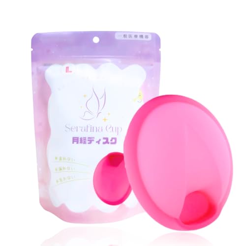 【月経ディスク 】セラフィナディスク ルナ Serafina disk 生理カップ 経血カップ 医療用レベルのシリコン RUNA runa 生理用品 セラフィナ ディスク 月経 生理 生理用 月経カップ 2色 長時間使用可能 Sサイズ Lサイズ (ピンク, L サイズ)（Amazon）