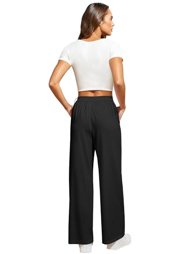 Women's Wide Leg Pants High Waisted Dress Work Pants Business Casual Slacks Trousers with Pockets3