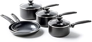 GreenPan Cambridge Healthy Ceramic Non-Stick Pots and Pans Set, 5 Piece, PFAS Free, Induction, Black