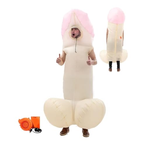 VASIVO Deguisement Gonflable Adulte,Robe Gonflable,Rose Costumes d'Halloween pour la Fête de célibataire de Halloween Blow up Costume