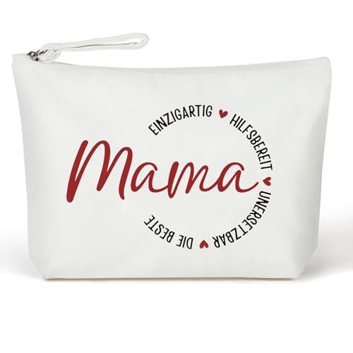 MEJOSER Geschenke für Mama Tasche Muttertagsgeschenk Kosmetiktasche Klein Geburtstagsgeschenk Geburtstag Werdende Mutter Kulturtasche Schminktasche Beste Mama