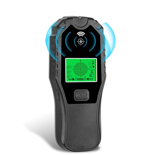Leitungssucher Ortungsgerät Leitungssuchgerät 6 in 1 Stromleitungsfinder Metallsuchgerät Kabelsuchgerät Wand Scanner Detektor Multifunktional Stud Finder Holz, Eisenmetalle, Kabel