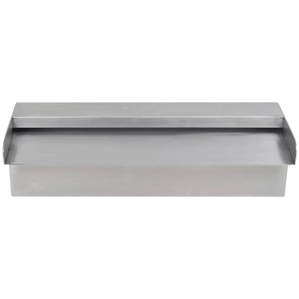vidaXL Edelstahl Wasserfall 30cm Wasserauslauf Waterfall Wasserspiel Kaskade