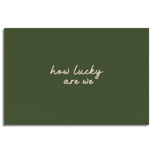 How Lucky Are We Canvas Wall Art, Horizontal Positive Quote
