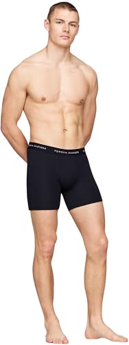 Tommy Hilfiger Herren 3er Pack Boxershorts Briefs aus Baumwolle, Mehrfarbig (Primary Red/White/Desert Sky), M 6