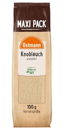 Ostmann Gewürze - Knoblauch granuliert | Feines Knoblauchpulver im Maxi-Pack | 100 g im Vorteilsbeutel