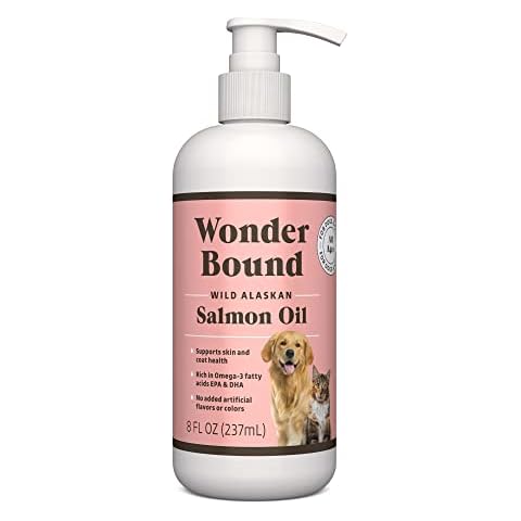 Amazon Brand - Wonder Bound Wild Alaskan Salmon Oil for Dog, Cat, 8 fl oz Cover