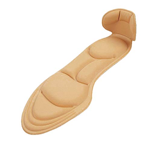 Shujin Damen 1 Paar 2 in 1 Einlegesohlen mit Fersenpolster Arch Support 4D Memory Foam Schuheinsatz High Heel Schmerzlinderung Antirutsch Komfort Fußkissen Pads Cover