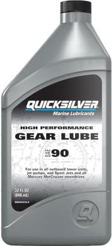 Image of Quicksilver SAE 90 High Performance Gear Lube for Outboards and Sterndrives, 32 oz (Pack of 6)
