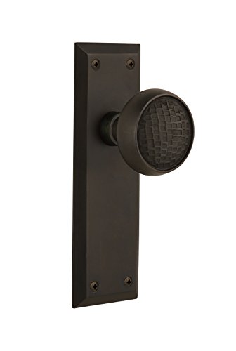 Nostalgic Warehouse New York Plate with Craftsman Knob, Single Dummy, Oil-Rubbed Bronze