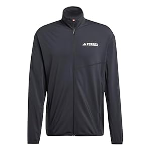 adidas Terrex Polarfleece Tech Fleece Jacket Trackjacket Jacke (DE/NL/SE/PL, Alphanumerisch, L, Regular, Regular, black)