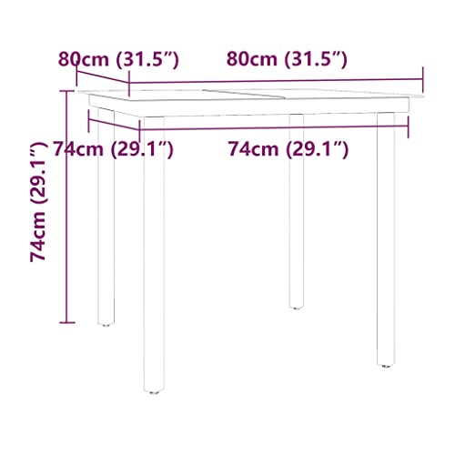 Ensemble à dîner d'extérieur 5 pcs de qualité supérieure vidaXL avec chaises noires - 7