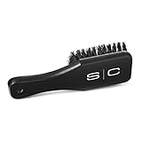 Professional barber club paddle brush 100% natural bristles and wood handle