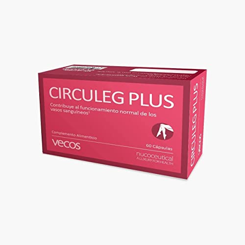 Vecos | Circuleg Plus Para Piernas Cansadas | Ayuda A Prevenir La Aparición De Varices | Efecto Antioxidante | Complemento Alimenticio Con Ginkgo Biloba Y Ruscus | 60 Cápsulas