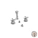 Newport Brass 1609 Miro Double Handle Widespread Bidet Faucet with Vacuum Breake, Satin Nickel