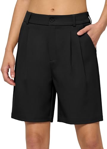 Willit Women's High Waisted Pleated Shorts Wide Leg Casual Work Summer with Pockets 7" 10"  
Willit Women's Casual High 