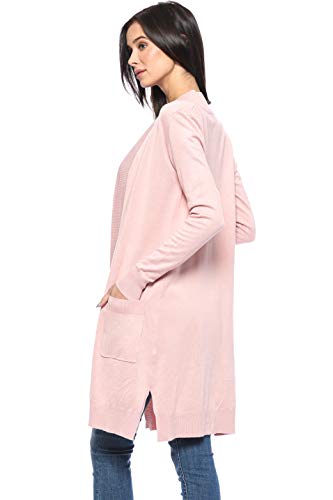 Urban Look Women's Long Sleeve Classic Open Front Knit Long Cardigan4