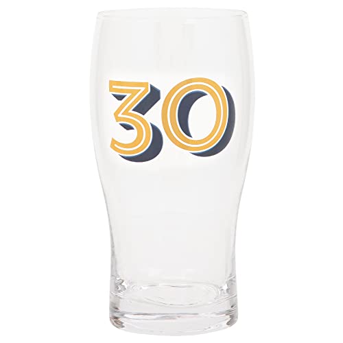 Bicchiere da pinta di birra per il 30° compleanno, oro e blu scuro - 570 ml/1 pinta