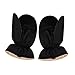 Vaveren Down Mittens Winter Gloves Duck Down Warm Insulated Snow Mittens Ski Mittens for Snowmobiling Outdoor Jogging Walking Biking, Black