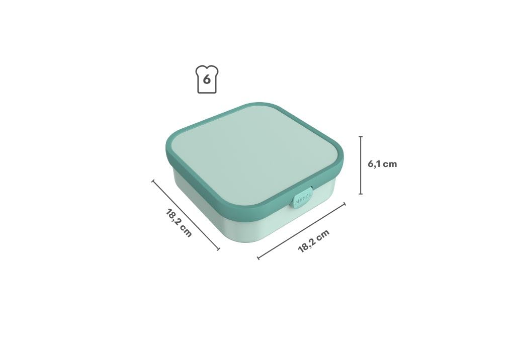 Mepal Lunch Box Large Campus, Lunch Box for Children Includes 2 Removable Leakproof Boxes and Fork, Boxes are Microwave Safe - Image 4