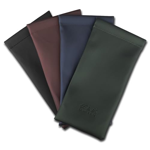 Edison & King Etui a lunettes - pack de 4 - cuir synthétique (Mixte)