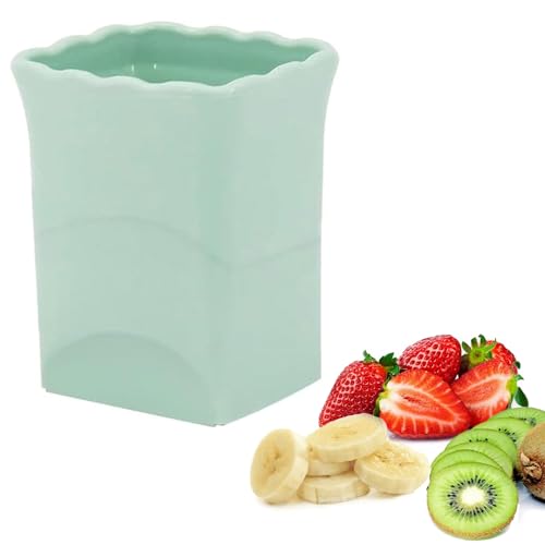 Strawberry Slicer Cup：Fruit Slicer Cup for Strawberry Egg Banana Mushroom Cucumber Kiwi and Veggie Salad Speed Cutter the Kitchen Portable Slicing Tool(1pcs)