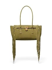 Antique Gold-tone Hardware/Fringe Suede/Pistachio