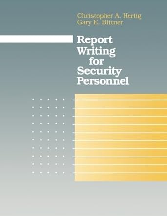 Buy Report Writing for Security Personnel Book Online at Low Prices in ...